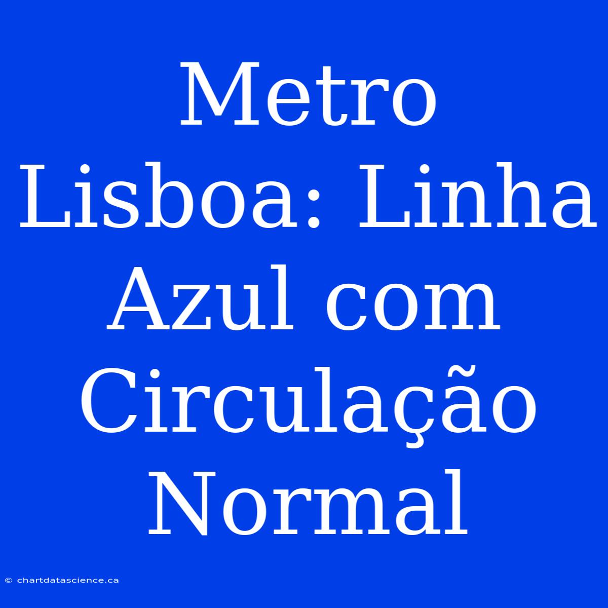 Metro Lisboa: Linha Azul Com Circulação Normal