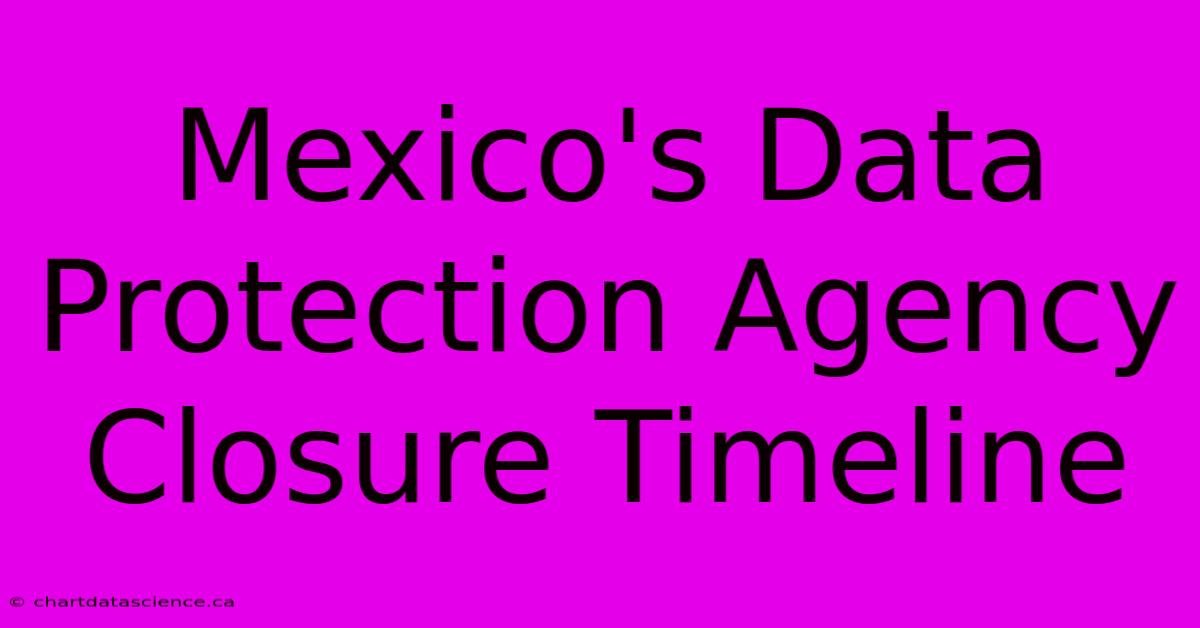 Mexico's Data Protection Agency Closure Timeline