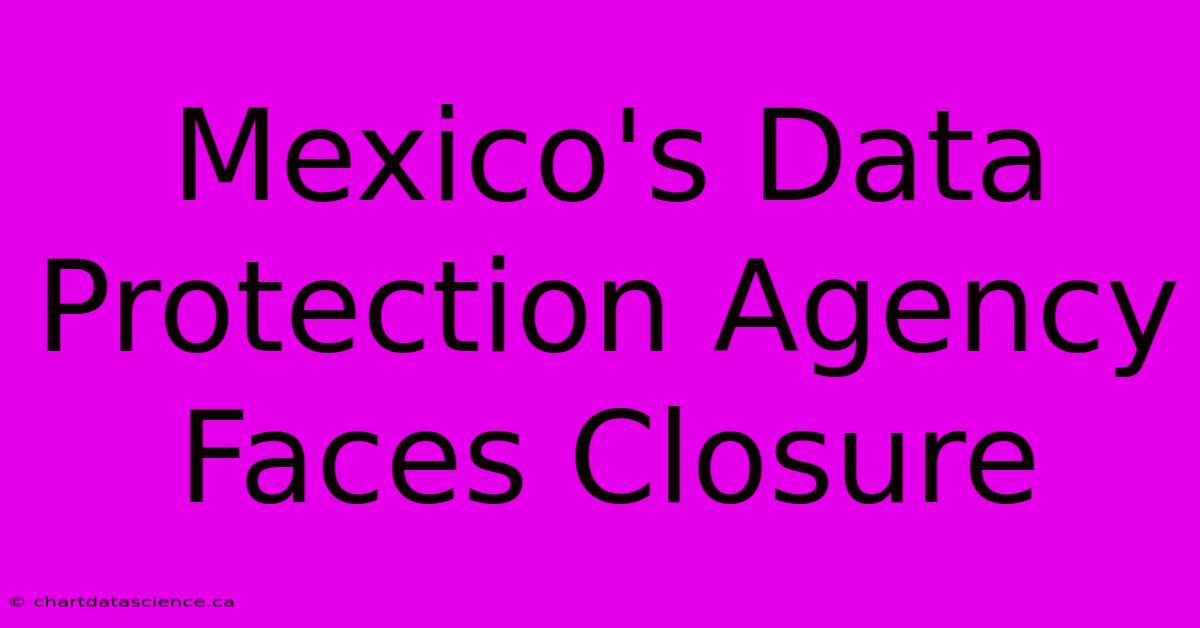 Mexico's Data Protection Agency Faces Closure