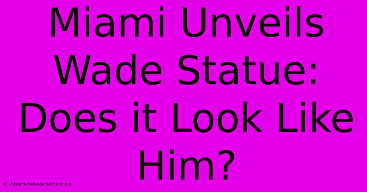 Miami Unveils Wade Statue: Does It Look Like Him?