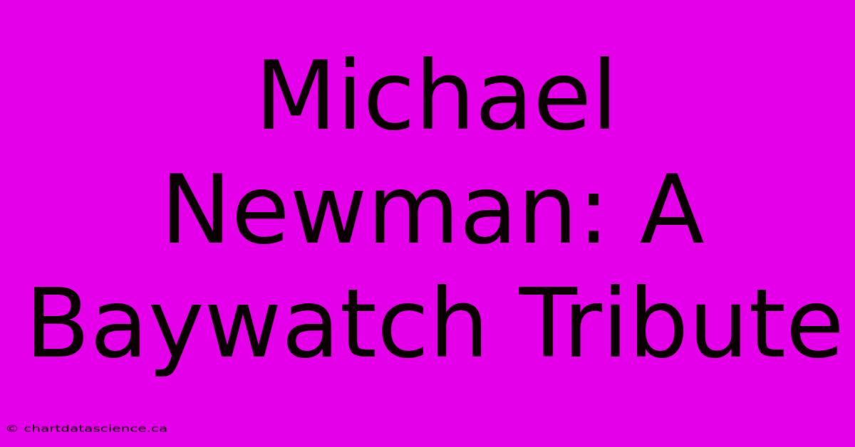 Michael Newman: A Baywatch Tribute