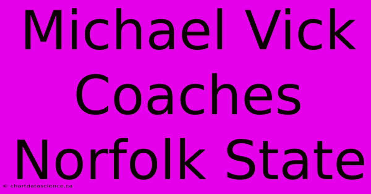 Michael Vick Coaches Norfolk State