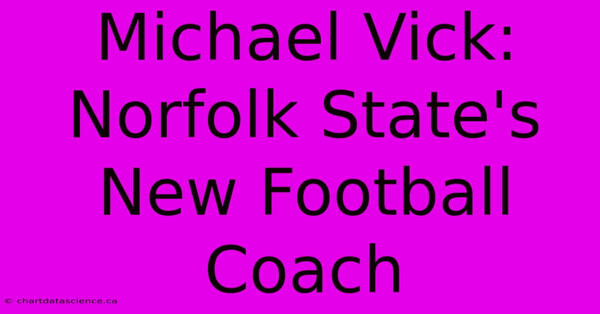 Michael Vick: Norfolk State's New Football Coach