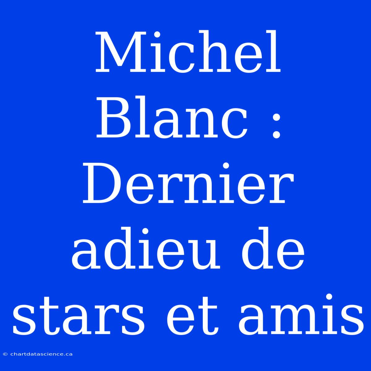 Michel Blanc : Dernier Adieu De Stars Et Amis