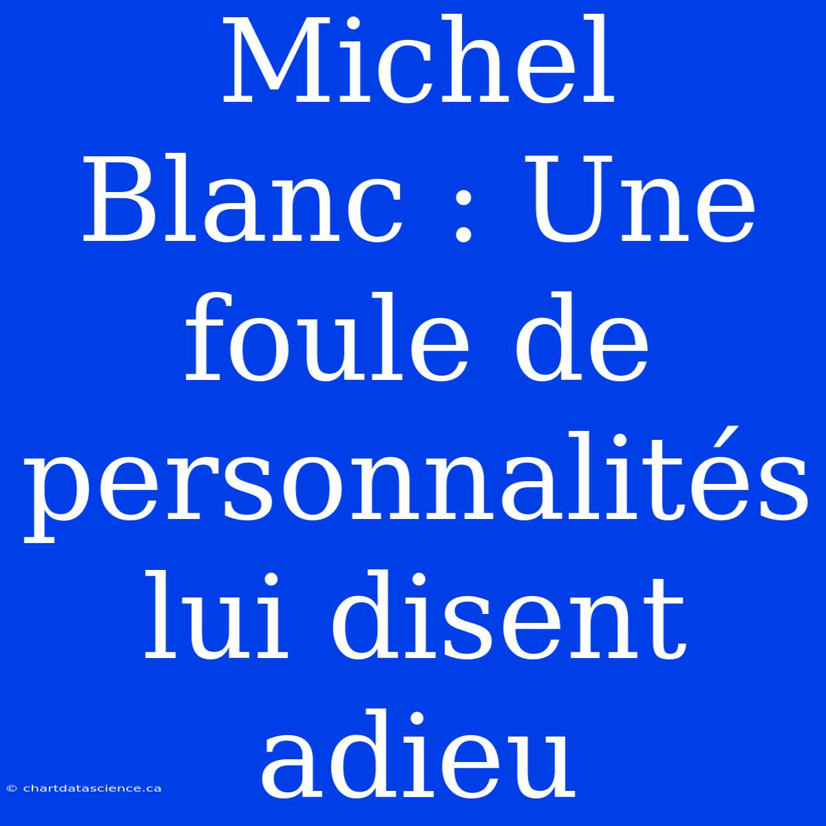 Michel Blanc : Une Foule De Personnalités Lui Disent Adieu