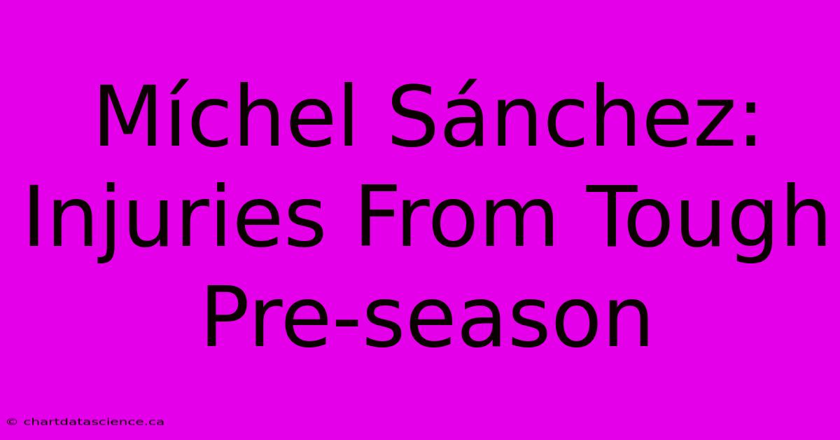 Míchel Sánchez: Injuries From Tough Pre-season