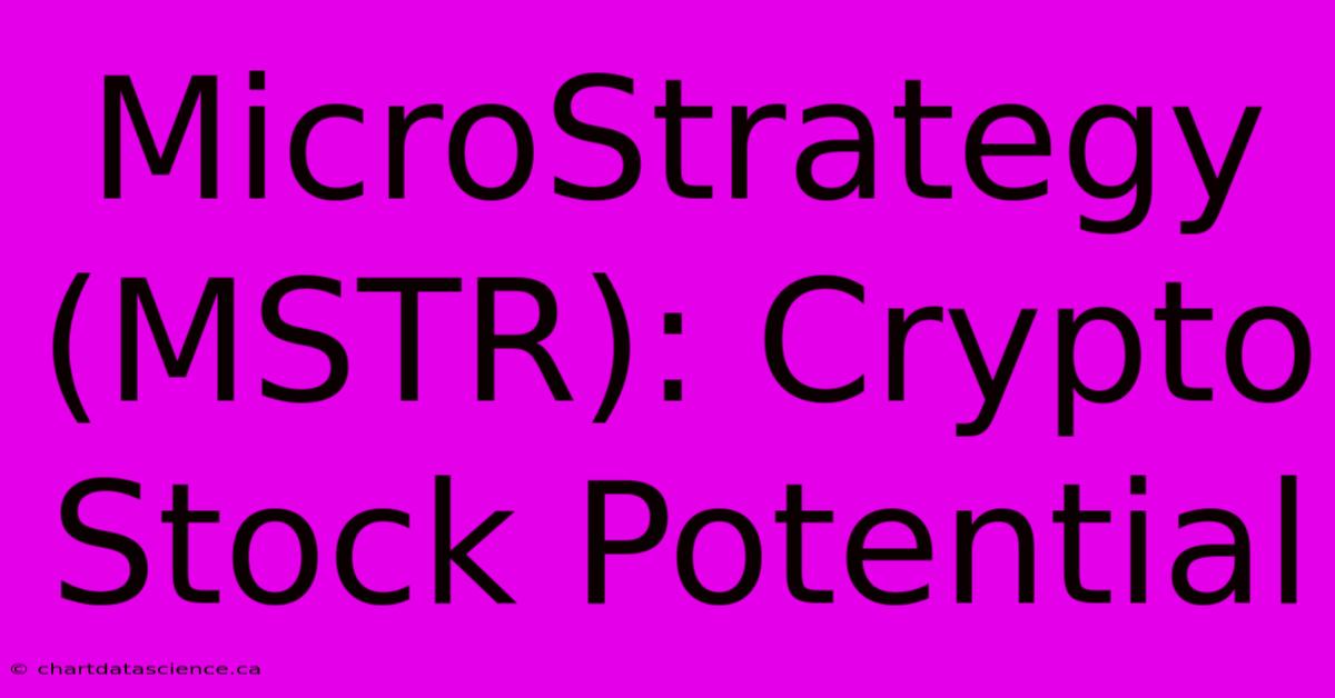 MicroStrategy (MSTR): Crypto Stock Potential