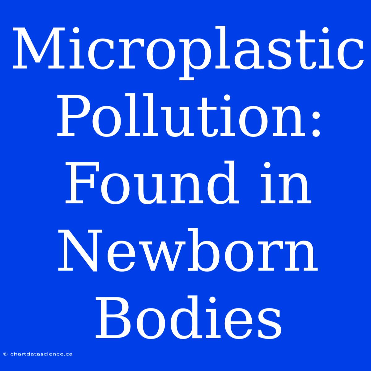 Microplastic Pollution: Found In Newborn Bodies