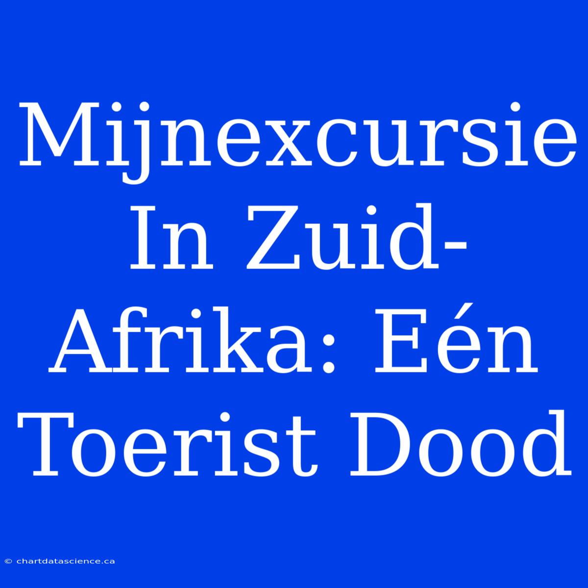 Mijnexcursie In Zuid-Afrika: Eén Toerist Dood