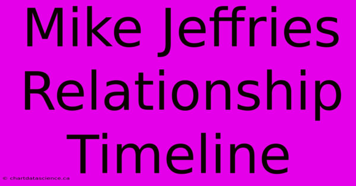 Mike Jeffries Relationship Timeline