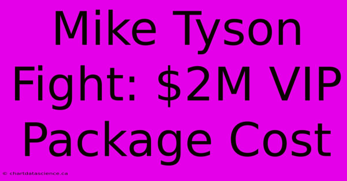 Mike Tyson Fight: $2M VIP Package Cost