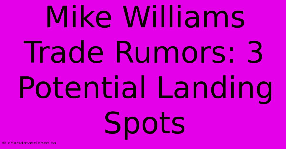 Mike Williams Trade Rumors: 3 Potential Landing Spots