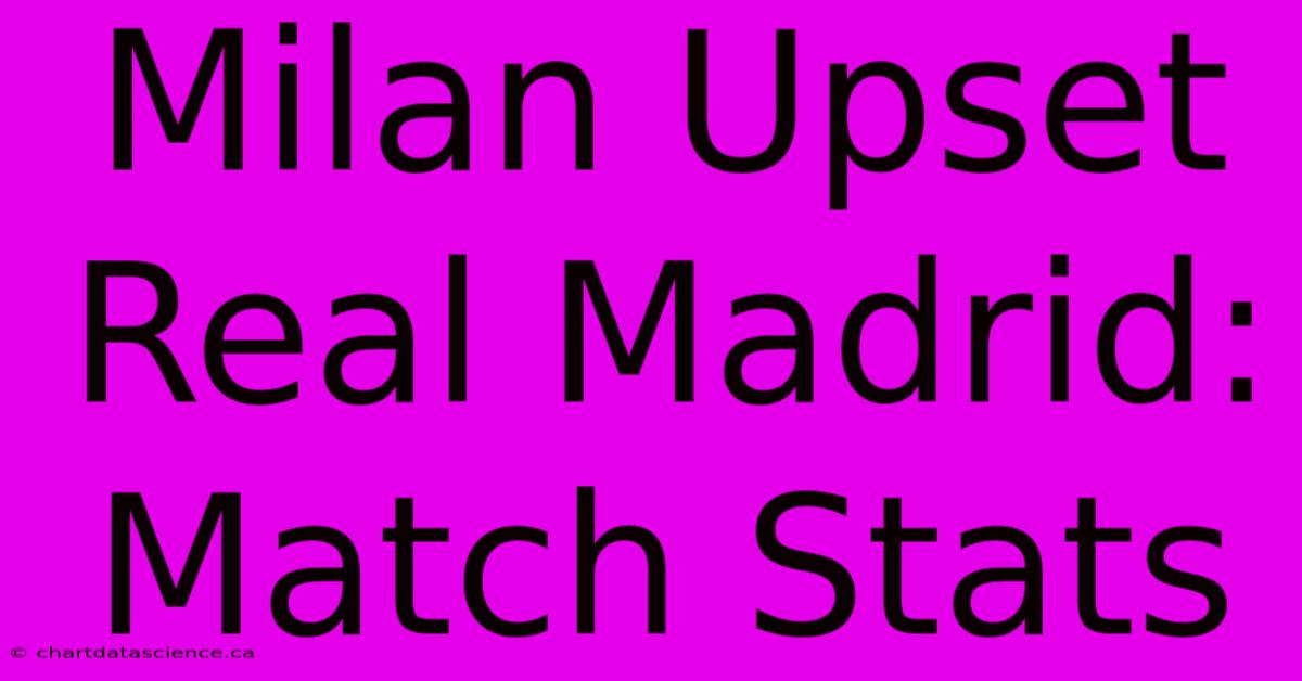 Milan Upset Real Madrid: Match Stats