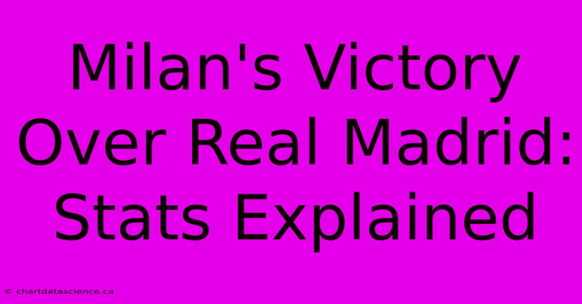 Milan's Victory Over Real Madrid: Stats Explained