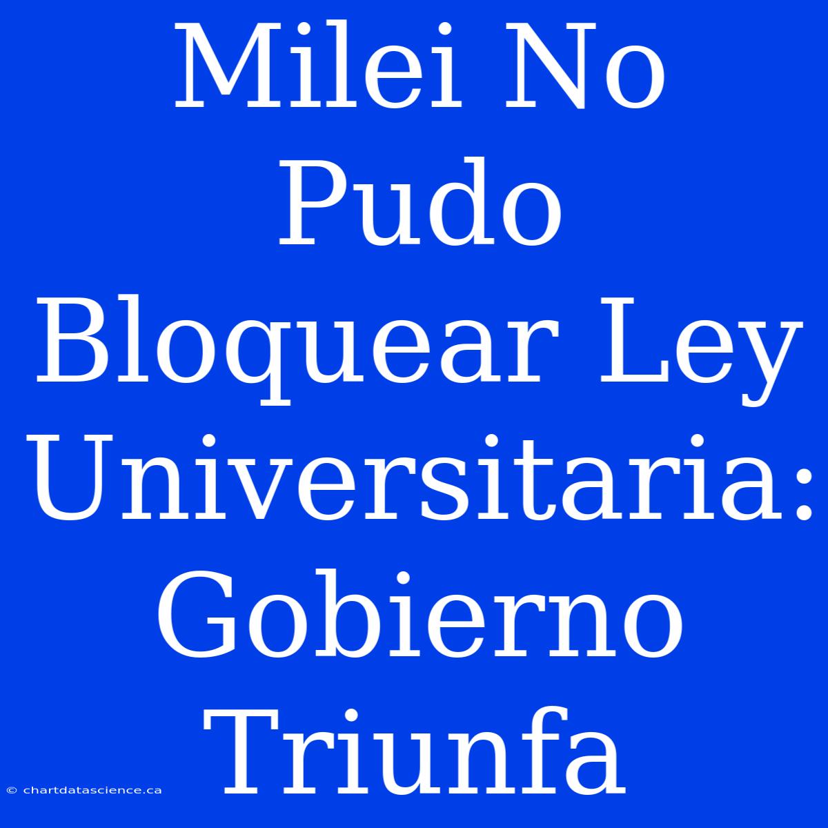 Milei No Pudo Bloquear Ley Universitaria: Gobierno Triunfa