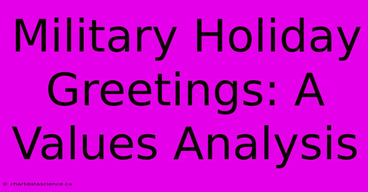 Military Holiday Greetings: A Values Analysis