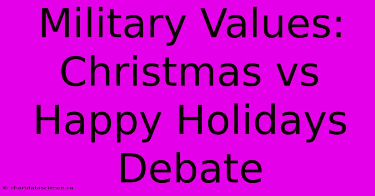 Military Values: Christmas Vs Happy Holidays Debate