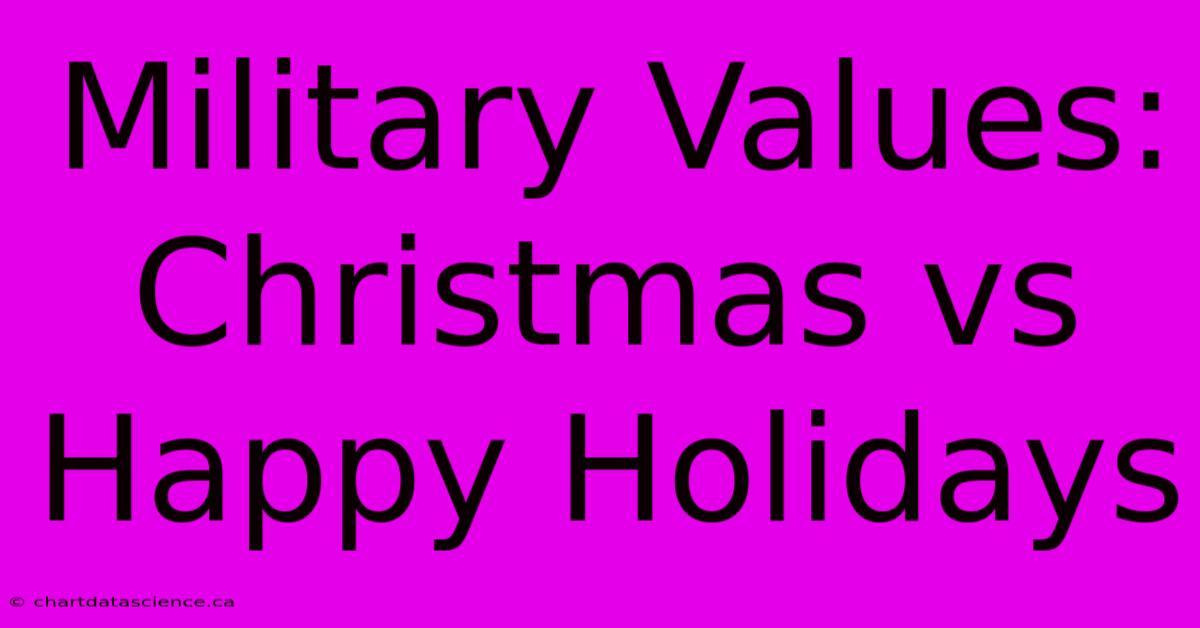 Military Values: Christmas Vs Happy Holidays