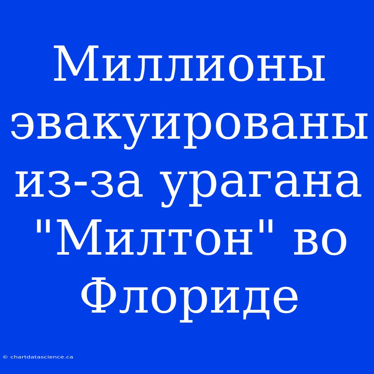 Миллионы Эвакуированы Из-за Урагана 