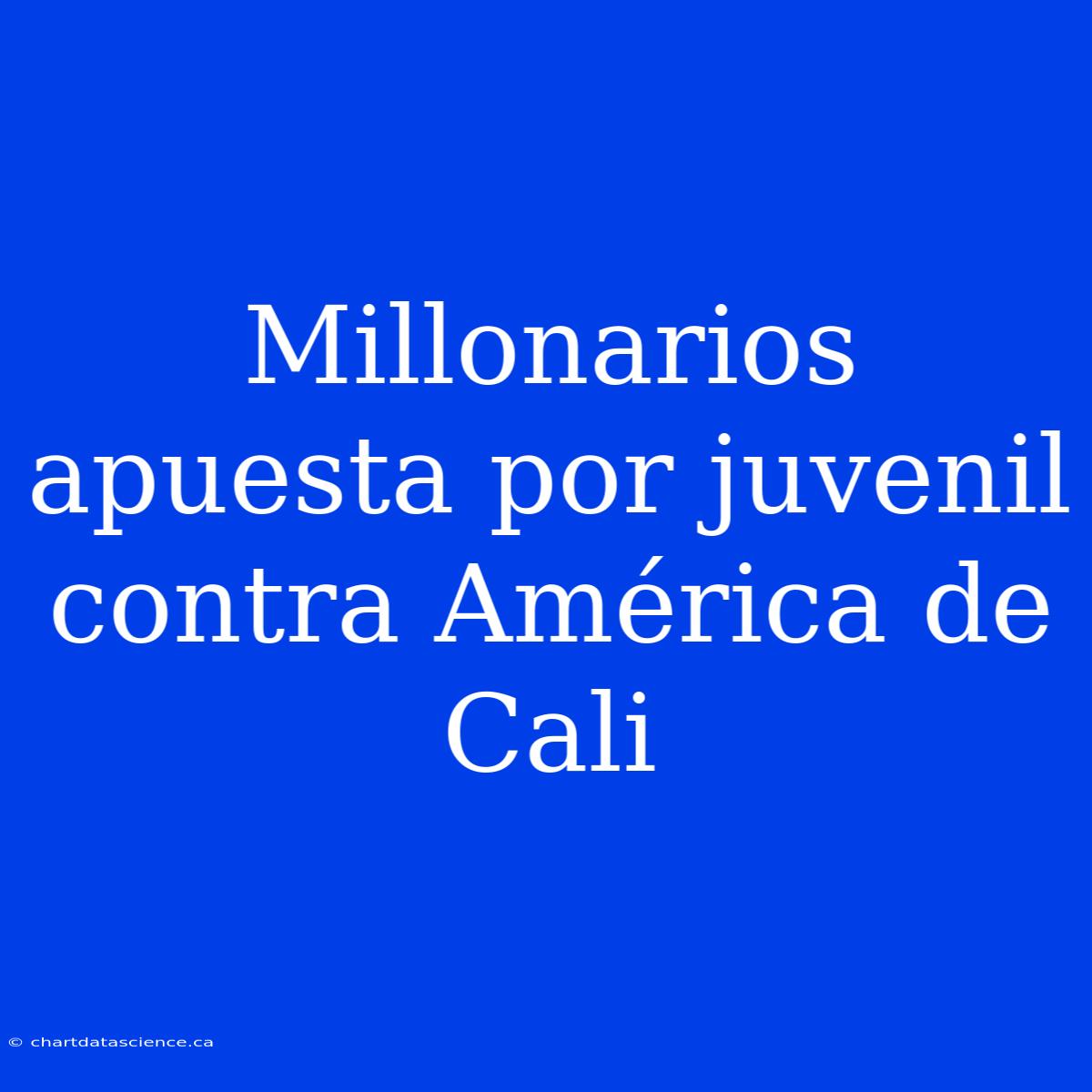 Millonarios Apuesta Por Juvenil Contra América De Cali