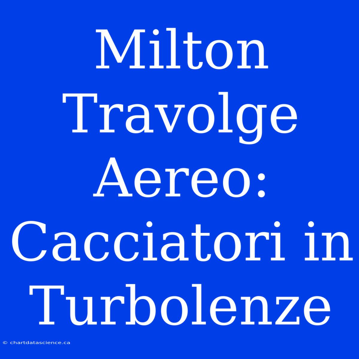 Milton Travolge Aereo: Cacciatori In Turbolenze