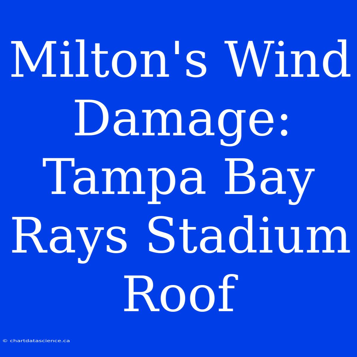 Milton's Wind Damage: Tampa Bay Rays Stadium Roof