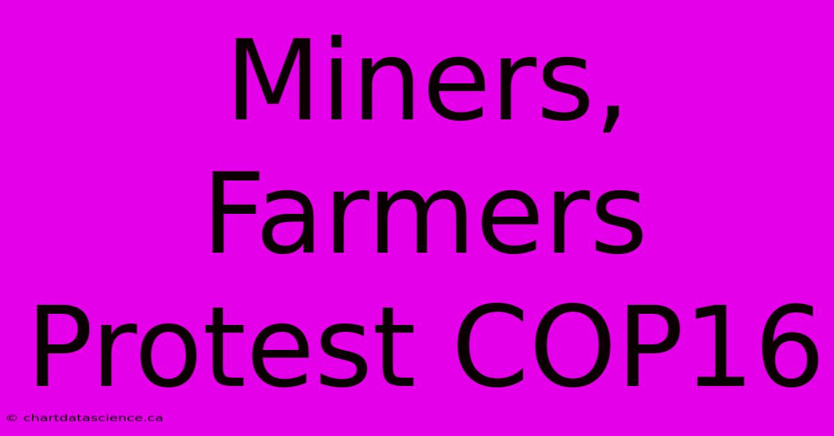 Miners, Farmers Protest COP16