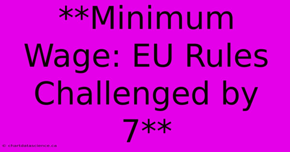 **Minimum Wage: EU Rules Challenged By 7**