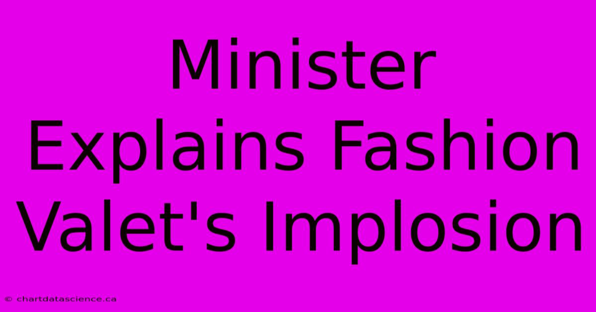 Minister Explains Fashion Valet's Implosion