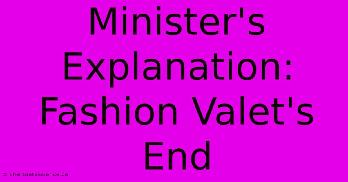 Minister's Explanation: Fashion Valet's End