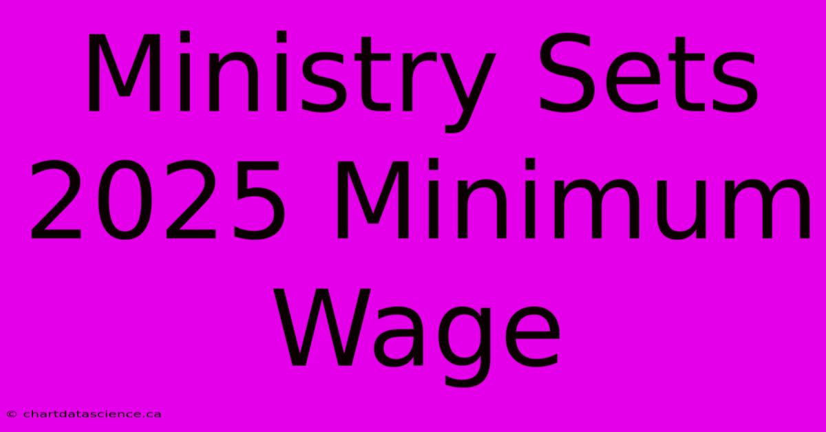 Ministry Sets 2025 Minimum Wage