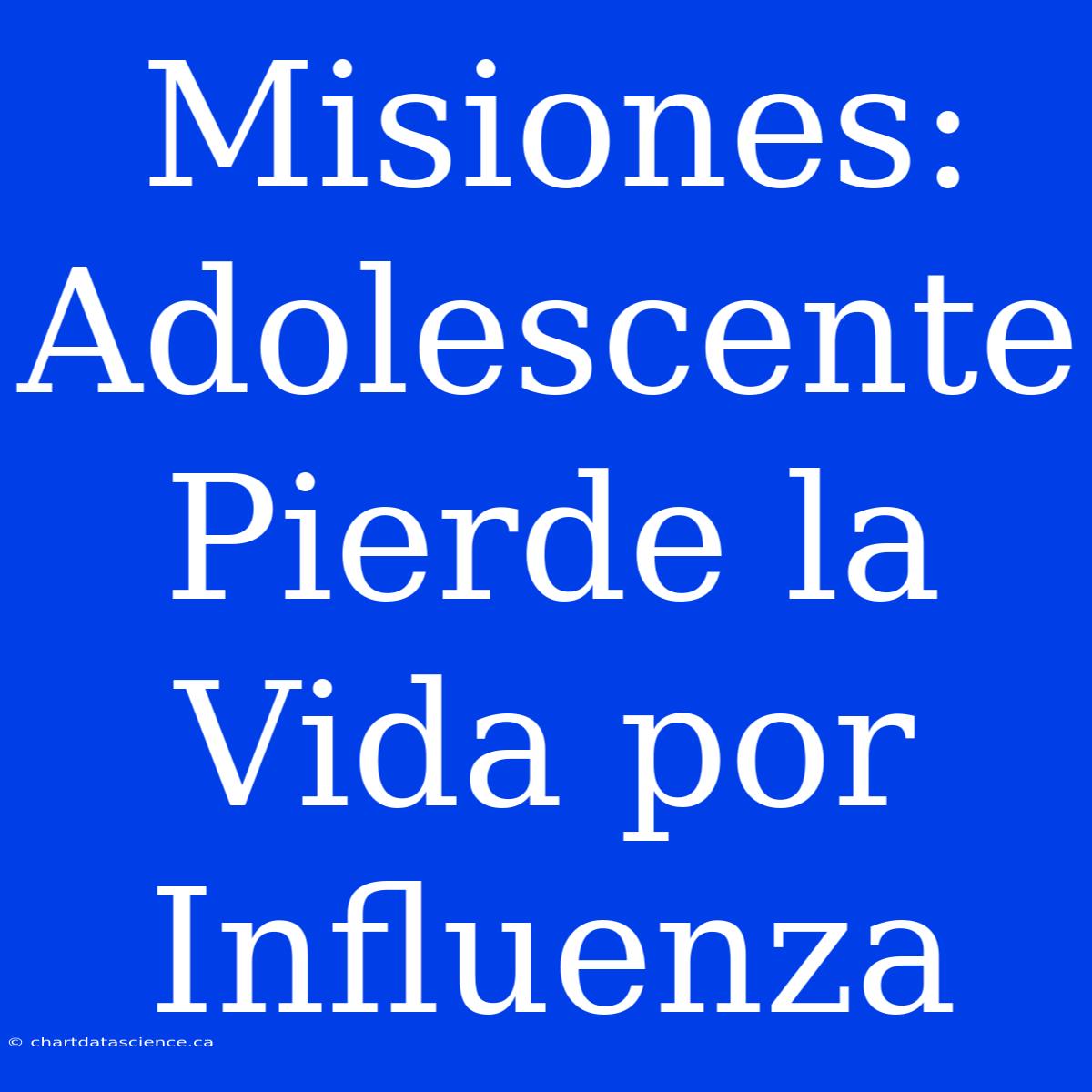 Misiones: Adolescente Pierde La Vida Por Influenza