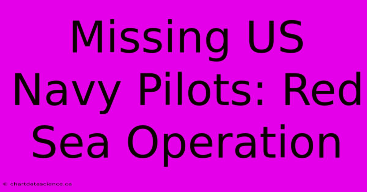 Missing US Navy Pilots: Red Sea Operation