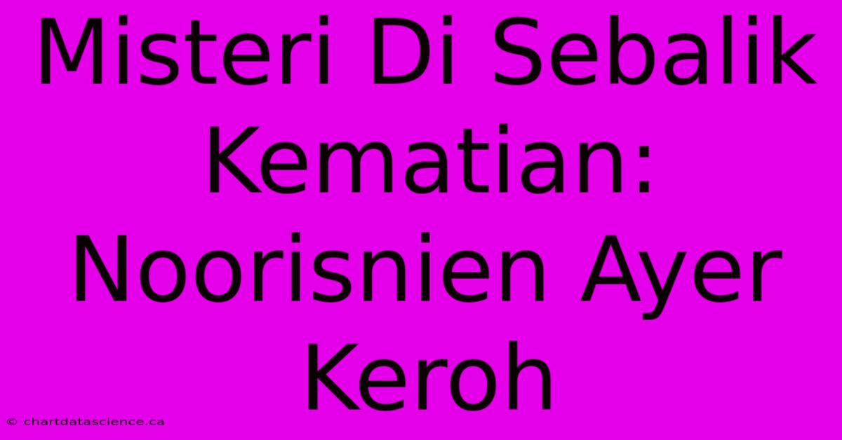 Misteri Di Sebalik Kematian: Noorisnien Ayer Keroh