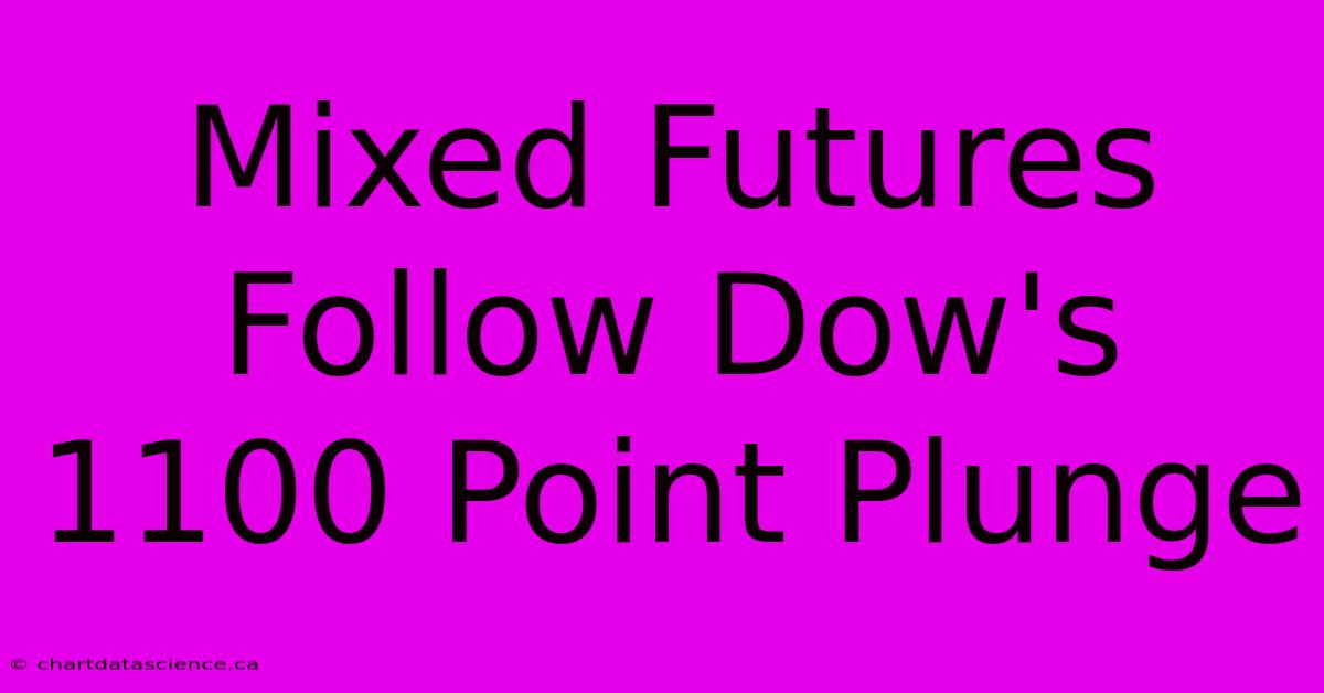 Mixed Futures Follow Dow's 1100 Point Plunge