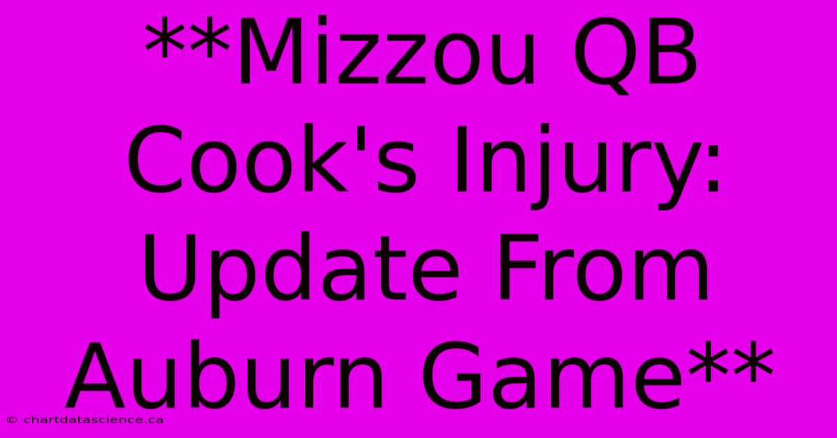 **Mizzou QB Cook's Injury: Update From Auburn Game** 