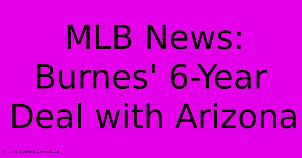 MLB News: Burnes' 6-Year Deal With Arizona