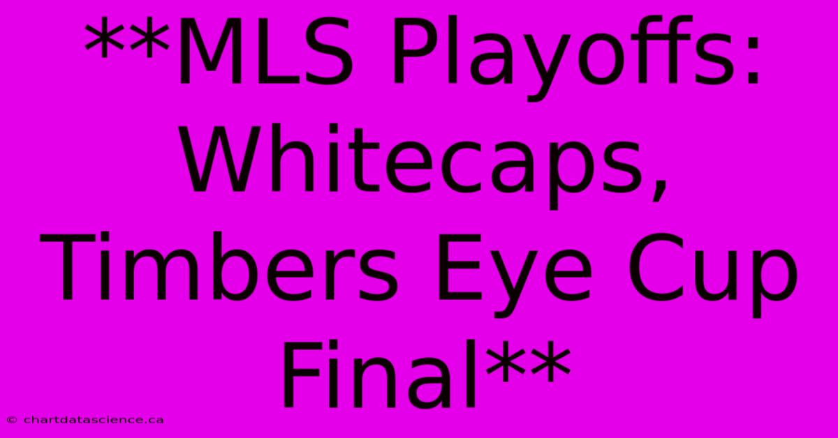 **MLS Playoffs: Whitecaps, Timbers Eye Cup Final**