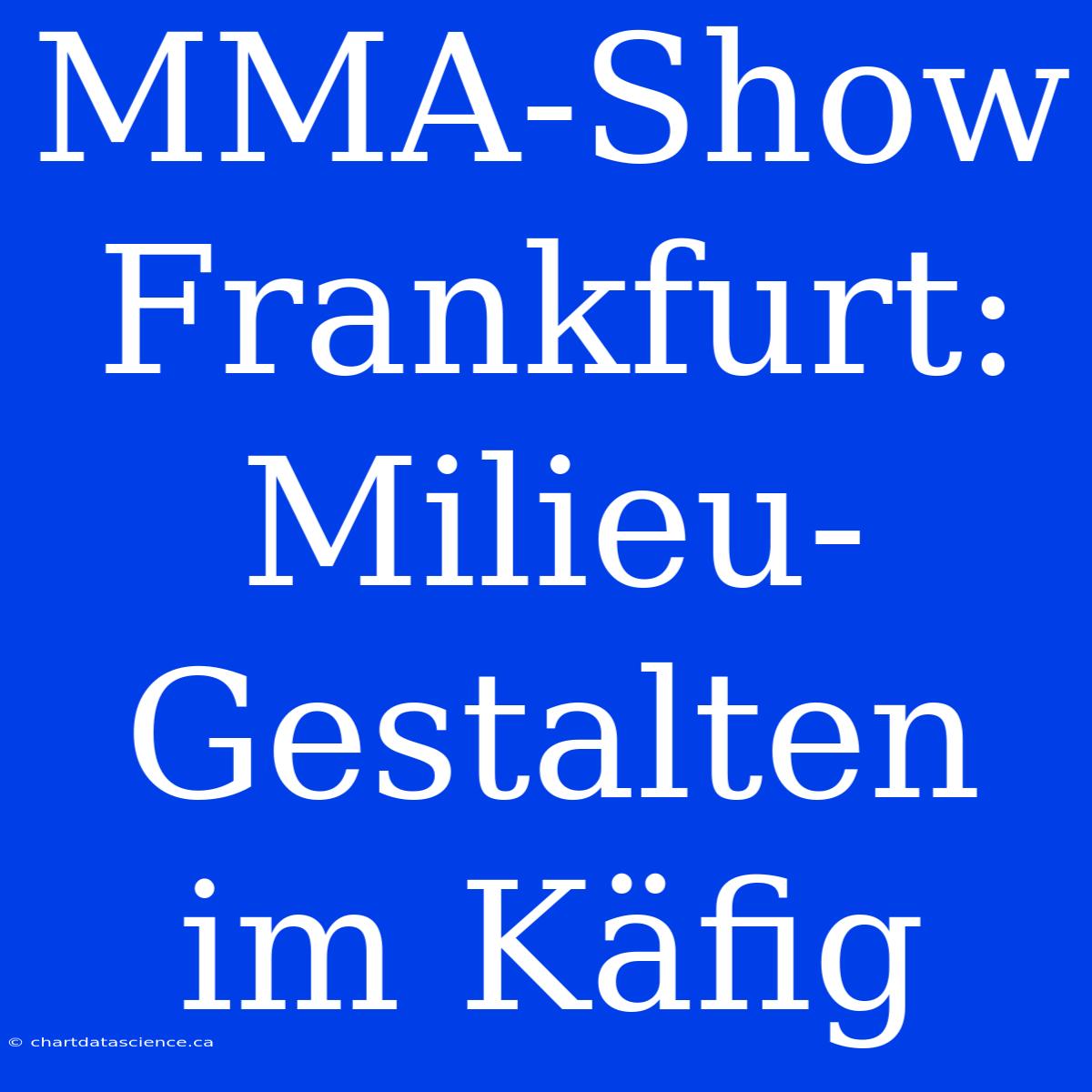 MMA-Show Frankfurt:  Milieu-Gestalten Im Käfig