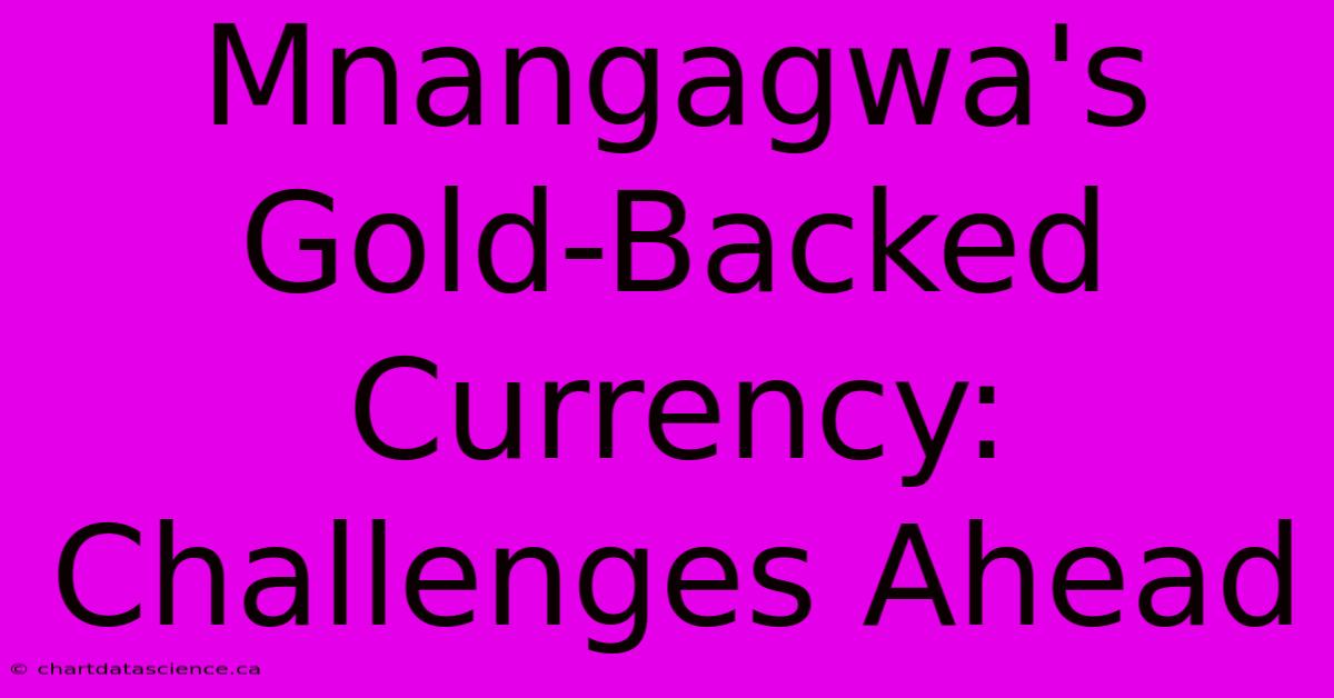 Mnangagwa's Gold-Backed Currency: Challenges Ahead