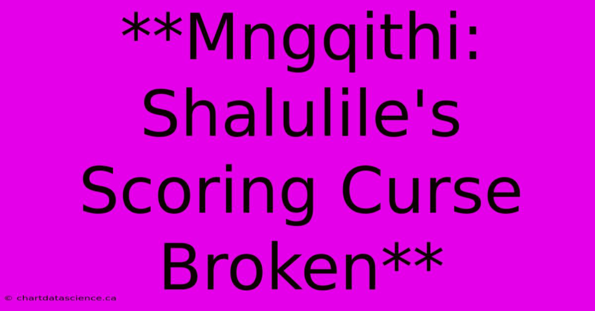 **Mngqithi: Shalulile's Scoring Curse Broken**