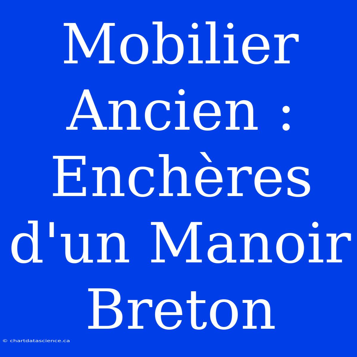 Mobilier Ancien : Enchères D'un Manoir Breton