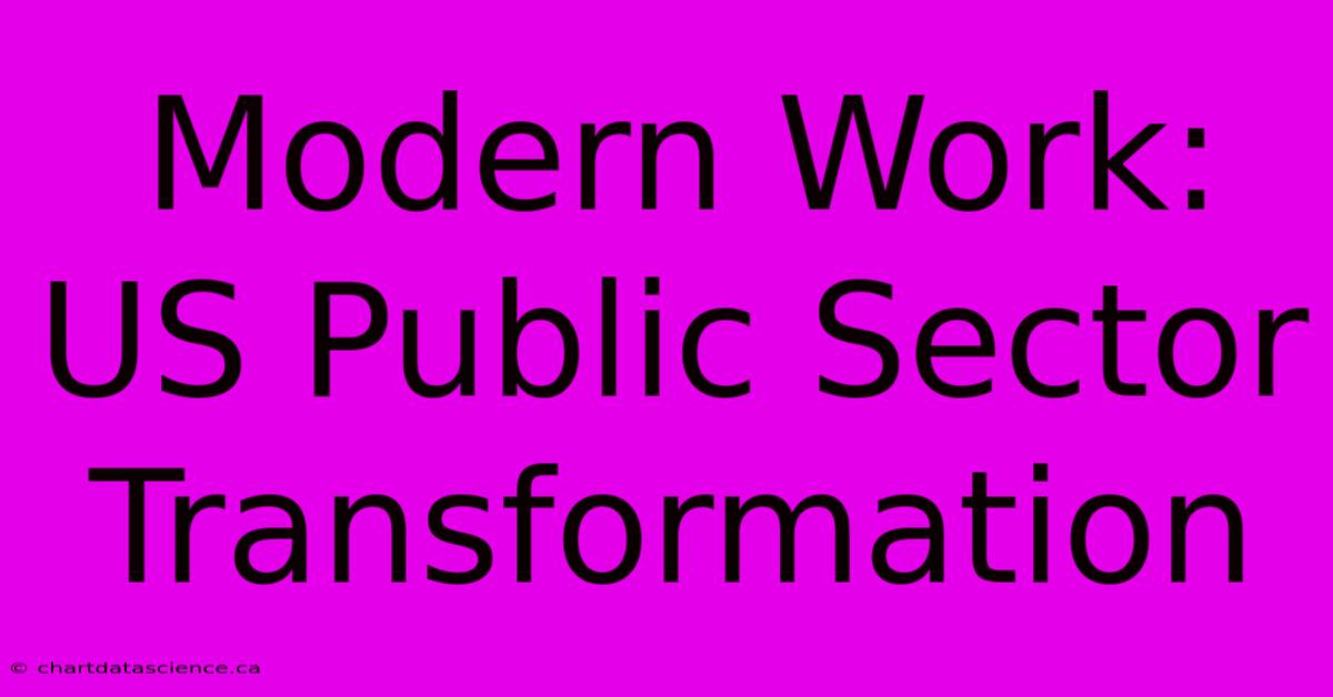 Modern Work: US Public Sector Transformation