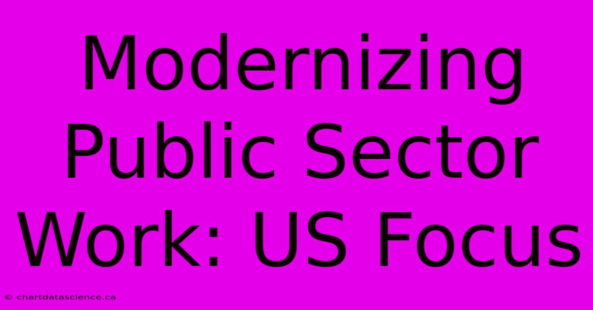 Modernizing Public Sector Work: US Focus