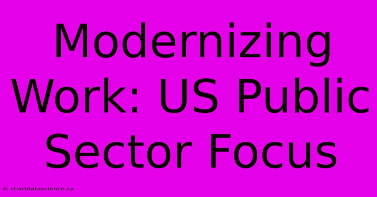 Modernizing Work: US Public Sector Focus