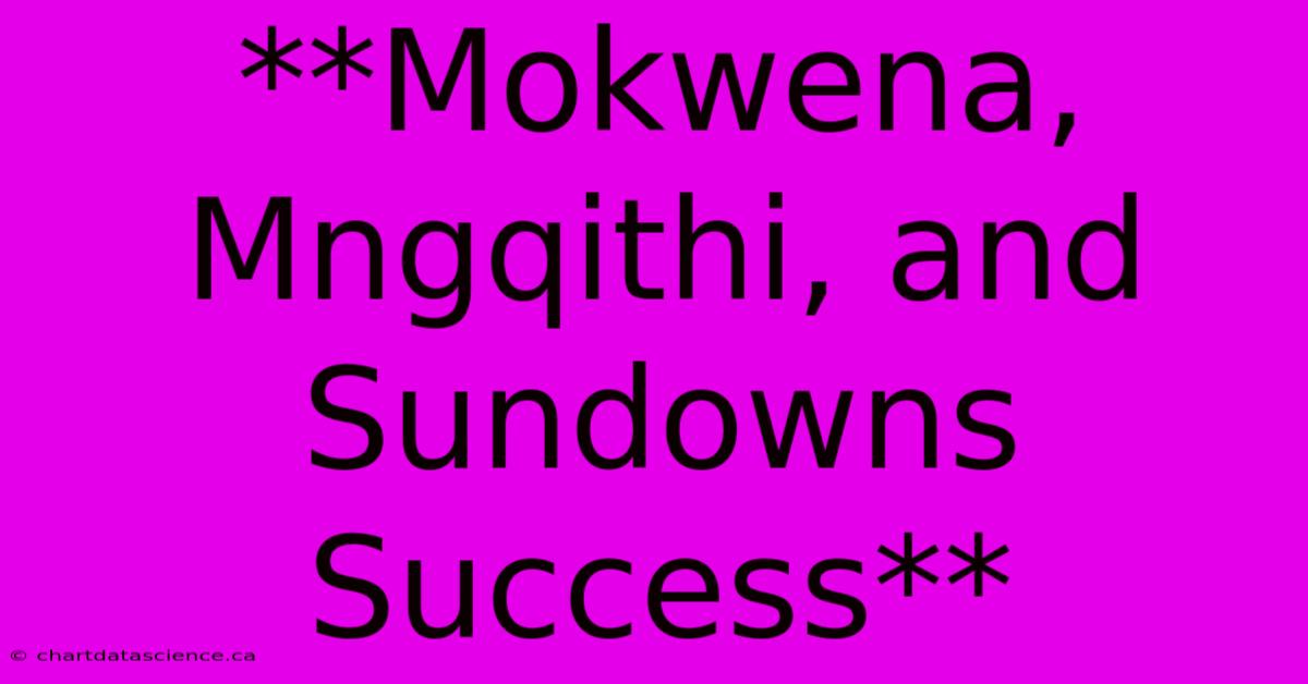 **Mokwena, Mngqithi, And Sundowns Success**