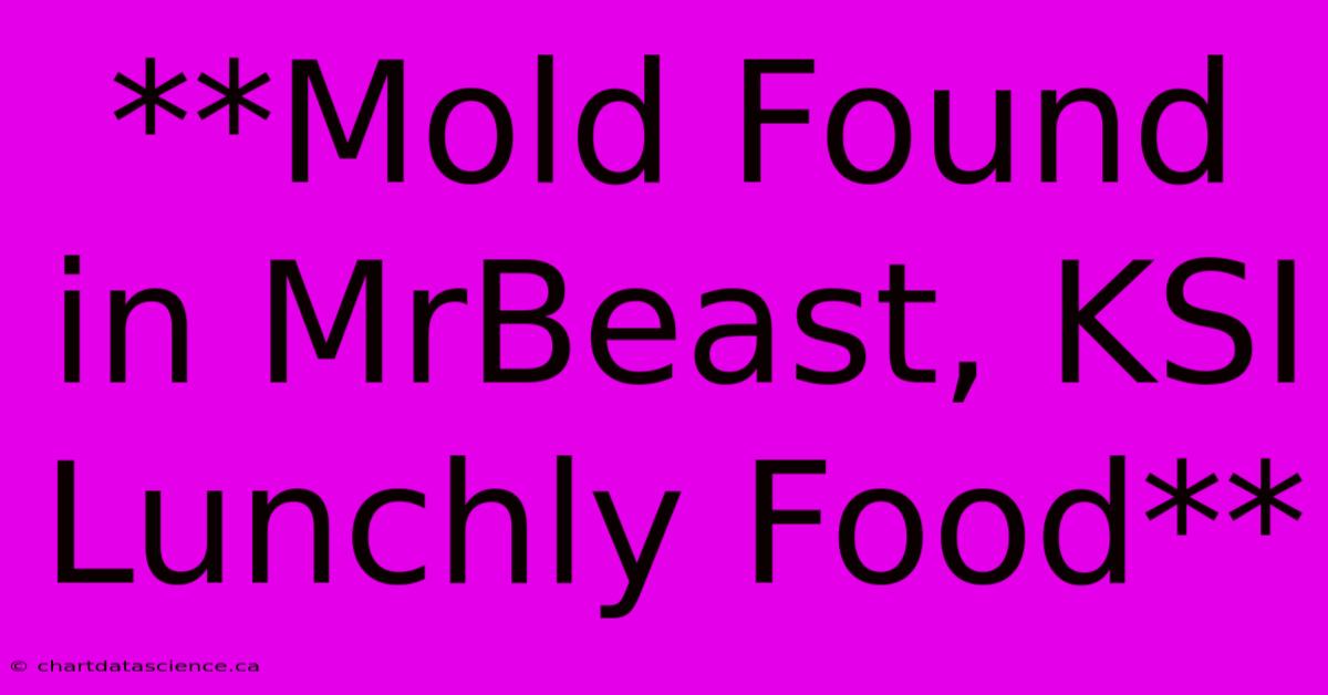 **Mold Found In MrBeast, KSI Lunchly Food**