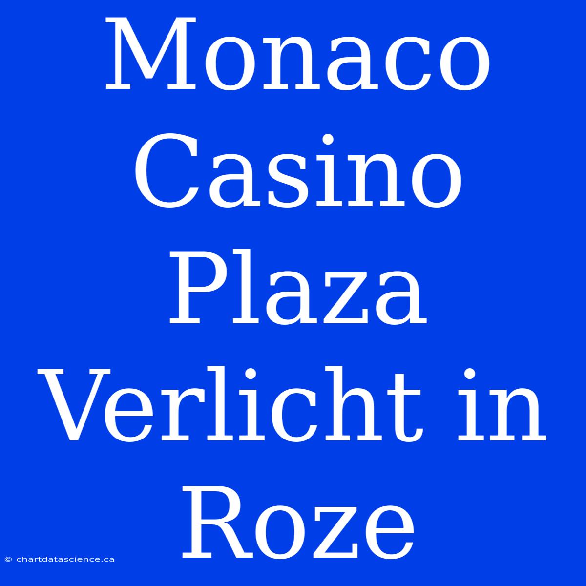 Monaco Casino Plaza Verlicht In Roze