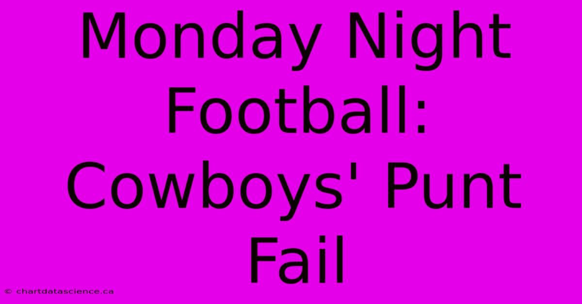 Monday Night Football: Cowboys' Punt Fail