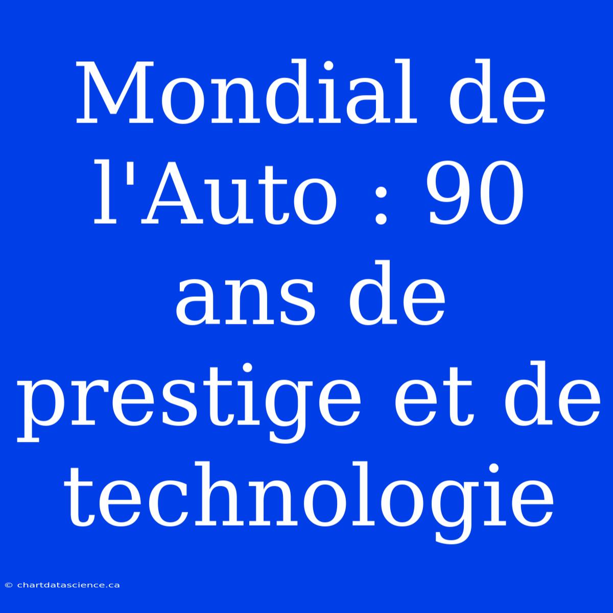 Mondial De L'Auto : 90 Ans De Prestige Et De Technologie